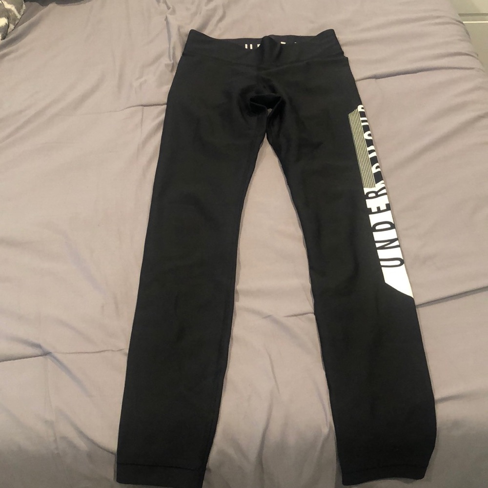 This is a small black workout pants from under armor